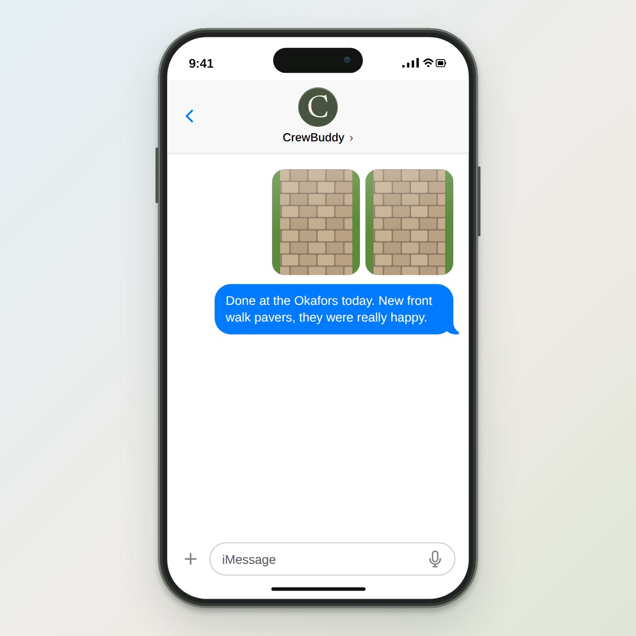 What you send: The customer’s first name, the job, and anything specific about it. Your Google review link is saved once in your Business Brief.